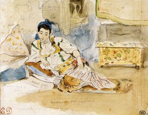 Mounay ben Sultan door Ferdinand Victor Eugene Delacroix